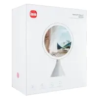 Настольное зеркало для макияжа с подсветкой ML-06 ISA розовое