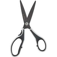 Ножницы Bruno Visconti FINECUT 210мм, тефл.покр,прорезин. ручки,ч/б,60-0026