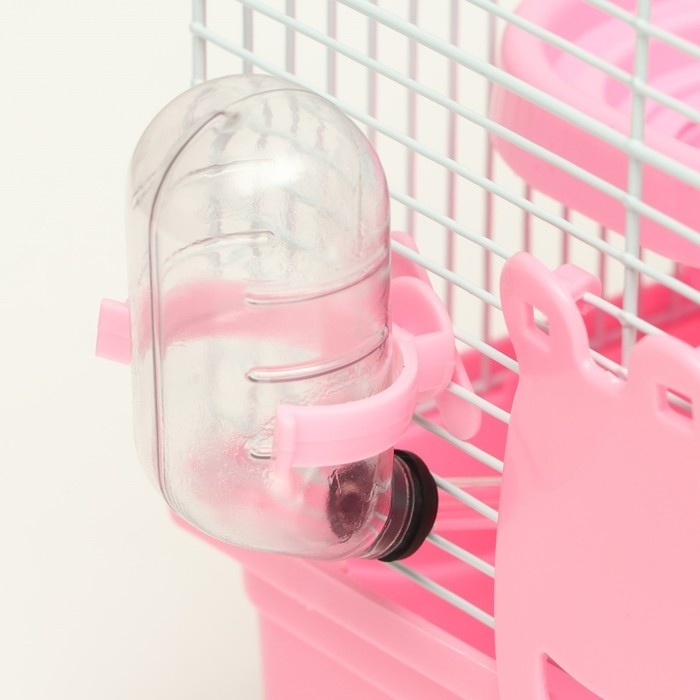 Клетка для грызунов Клетка для грызунов "Пижон" с замком, 31 х 24 х 27 см, розовая