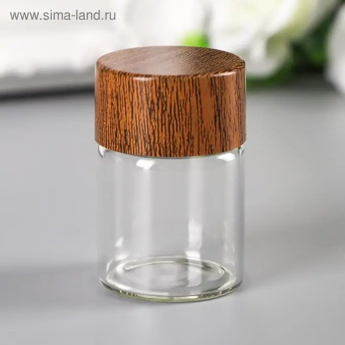 Декор для творчества стекло «Баночка с крышкой» 4×2.8×2.8 см