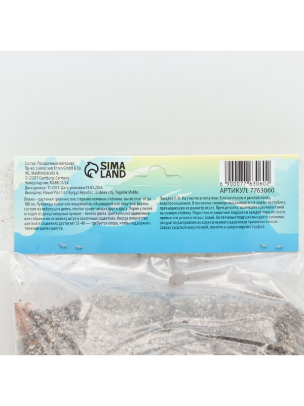 Лилия гибридная «Монтего Бэй», луковица в пакете с перфорацией, р-р 14/16, 2 шт.