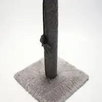 Когтеточка-столбик&laquo;Пижон&raquo;, 30&times;30&times;50 см, с игрушкой бантиком, серый
