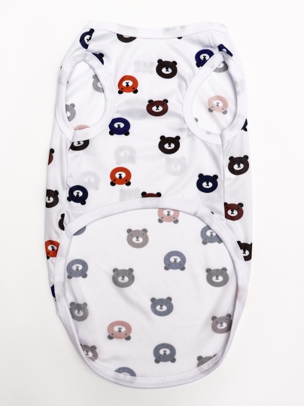 Футболка для животных  Футболка для животных "Мишка",M (ДС 30, ОГ 42 см), белая