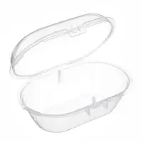 Соски-пустышки, от 0 мес., латекс, классические, в контейнере, набор из 2 шт., серо-синий/серый, M&B