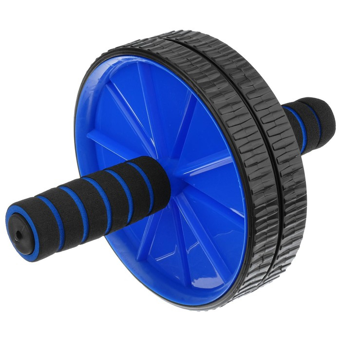 Ролик для пресса ONLYTOP, 2 колеса, цвет чёрный Ролик для пресса ONLYTOP, 2 колеса, цвет чёрный