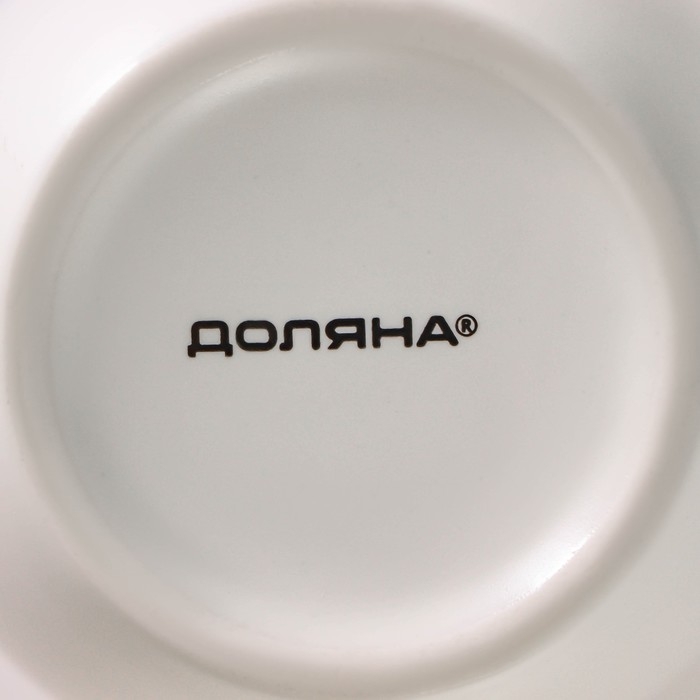 Кружка фарфоровая Доляна &laquo;Сердце&raquo;, 350 мл, цвет белый