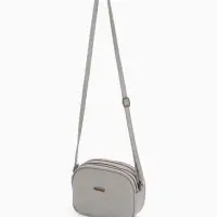 Сумка женская кросс-боди на молнии, 19&times;7&times;15 см, в клетку, серая