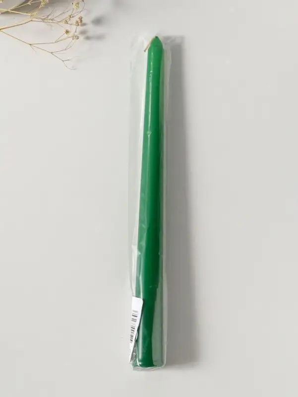 Свеча античная 25 см, 58 г, 7 ч, зелёный