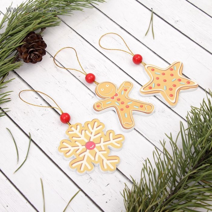 Подвеска новогодняя «Печенька», МИКС Подвеска новогодняя «Печенька», МИКС