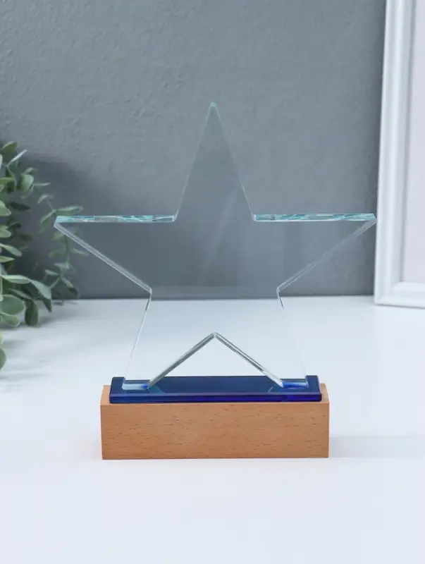 Стела наградная "Звезда" подставка 14х4 см звезда 20,5х18,5 см 3,5х20,5х22,5 см