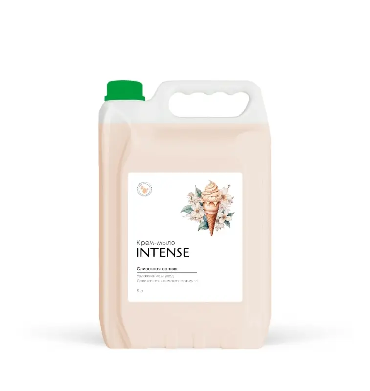 Жидкое крем-мыло INTENSE сливочная ваниль 5 л. увлажняющее Clean&Green CG8185