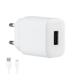 Сетевое зарядное устройство с кабелем USB на MicroUSB 2.4A C134A HOCO белое