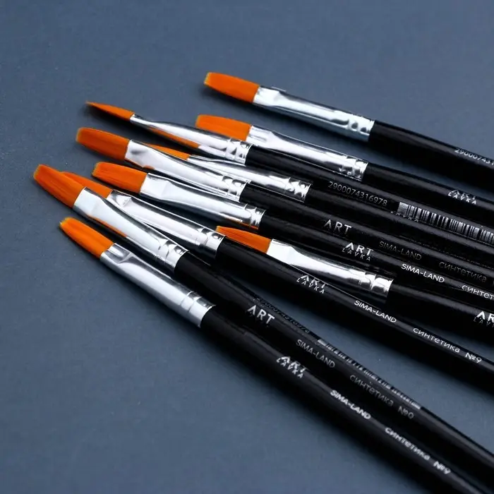 Кисть для рисования Синтетика Плоская № 9 (ширина обоймы 7 мм; длина ворса 20 мм) Кисть для рисования Синтетика Плоская № 9 (ширина обоймы 7 мм; длина ворса 20 мм)