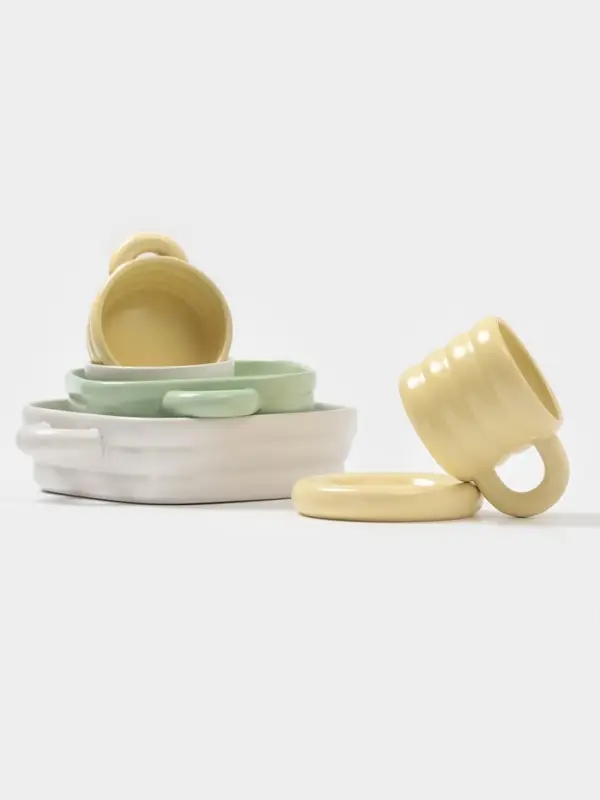 Горшочек для запекания Доляна &laquo;Зефир&raquo;, 250 мл, 15&times;10.5&times;6.3 см, с ручками, с крышкой, керамика, белый