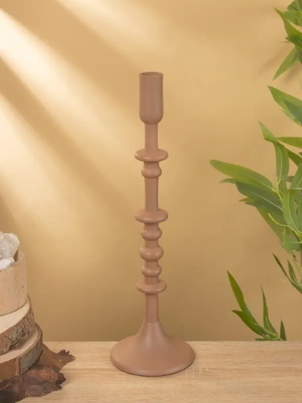 Подсвечник на 1 свечу "Бисквит" 10х10х35 см