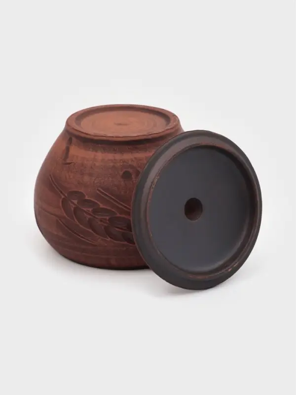 Горшок для жаркого &laquo;Колос&raquo;, 700 мл, 13&times;13 см, красная глина