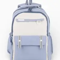 Рюкзак 31*14*44 см, 2 отд. 3 н/карм+пенал, Комби голуб/бел