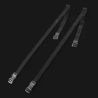 Лямки для бюстгальтера, силиконовые, фурнитура металл, 1 см, 37 см, пара, прозрачные