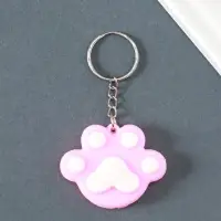 Брелок резина "Цветная лапка" МИКС 4х5х1 см