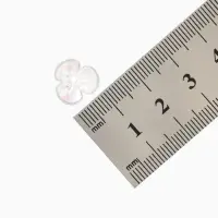 Бусины пластиковые &laquo;Цветы&raquo;, 1.2&times;1.2&times;0.2 см, (набор 30 шт.), цвет радужный