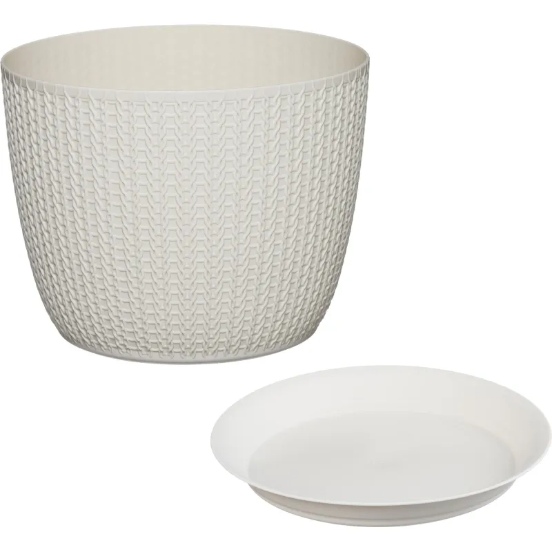 Кашпо ВЯЗАНИЕ D210мм 4,5л с поддоном М 3122