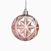 Ёлочные игрушки набор 40 шт. &laquo;Ночка&raquo; (шар d=6, 3 см, цветок 8 см, сосулька 14.5 см), розовые