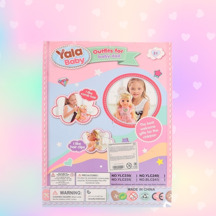 Одежда для пупса «Клеточки», сарафан, повязка Одежда для пупса «Клеточки», сарафан, повязка