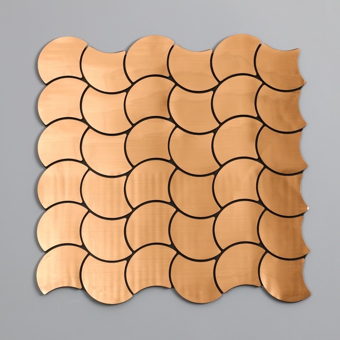 Наклейка интерьерная "Волны" бронза 30х30 см