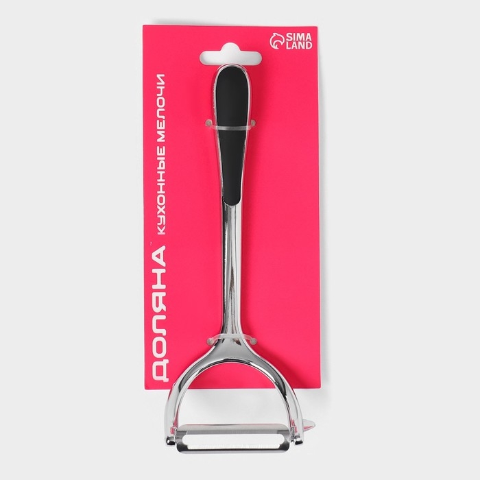 Овощечистка Доляна «Идея», нержавеющая сталь, цвет чёрный Овощечистка Доляна «Идея», нержавеющая сталь, цвет чёрный