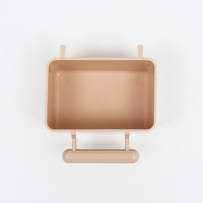 Кормушка для птиц большая, прямоугольная, в клетку, 8 х 5 х 4,5 см, бежевая Кормушка для птиц большая, прямоугольная, в клетку, 8 х 5 х 4,5 см, бежевая