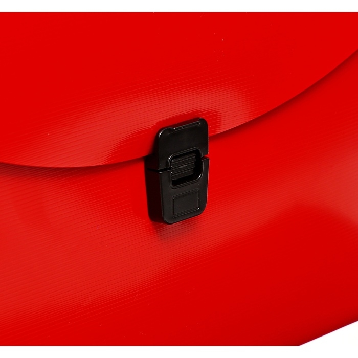 Папка-портфель А4 на замке, Calligrata TOP Deluxe, 1 отделение, пластиковая, 1000 мкм, красная