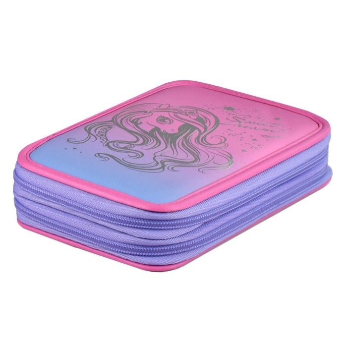 Пенал 2 секции, 123 х 198 мм, искусственная кожа, Феникс Пенал 2 секции, 123 х 198 мм, искусственная кожа, Феникс "Волшебный пони"