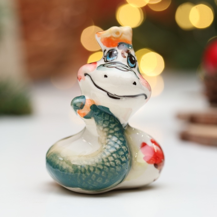 Новый год. Сувенир Новый год. Сувенир "Змея Скарапея", гжель, цвет