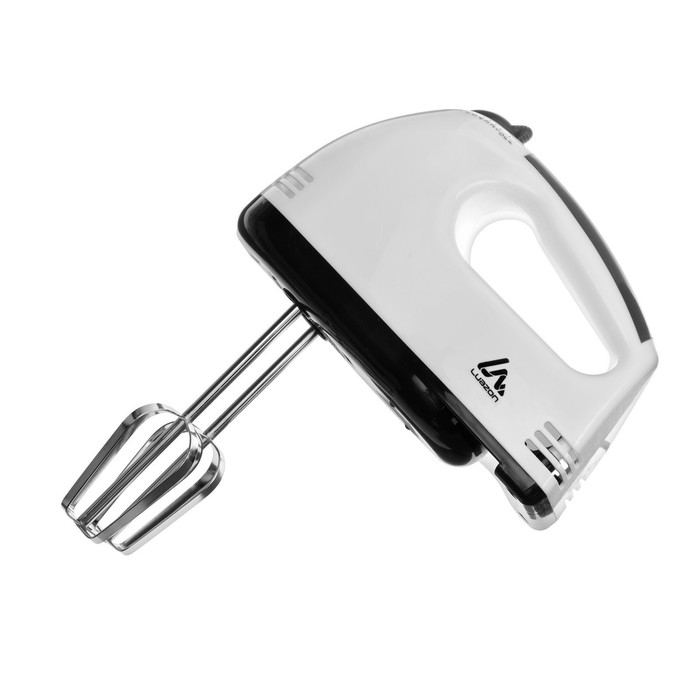 Миксер Luazon LMR-02, ручной, 180 Вт, 7 скоростей, 2 насадки, бело-чёрный Миксер Luazon LMR-02, ручной, 180 Вт, 7 скоростей, 2 насадки, бело-чёрный