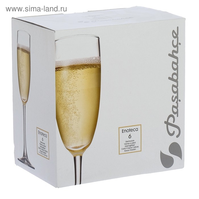 Набор бокалов для шампанского &laquo;ЭНОТЕКА&raquo;, 6 шт, 175 мл