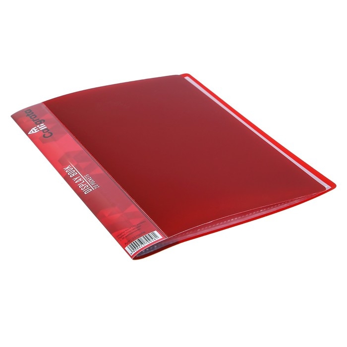 Папка с 20 вкладышами А5, 500 мкм, Calligrata, 9 мм, карман на корешке, красная Папка с 20 вкладышами А5, 500 мкм, Calligrata, 9 мм, карман на корешке, красная
