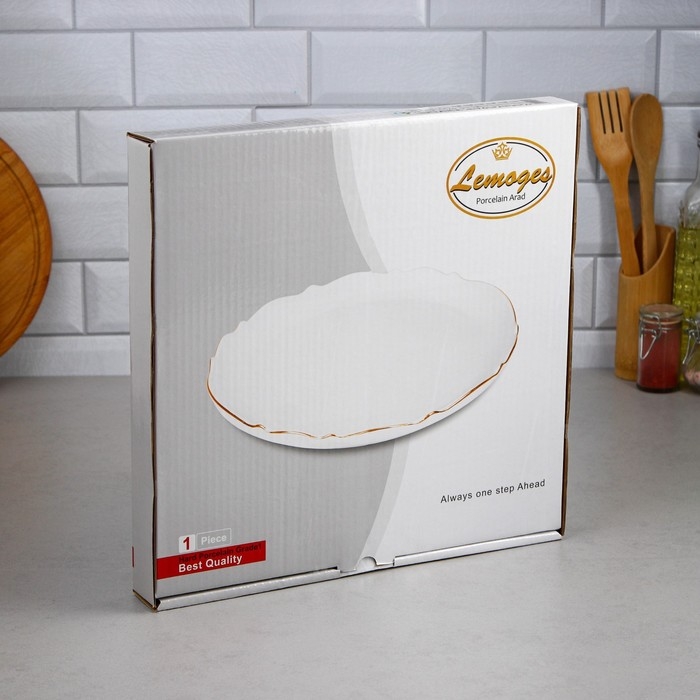 Блюдо «Волна», 36 см, 1.5 л, круглое, фарфор, Иран Блюдо «Волна», 36 см, 1.5 л, круглое, фарфор, Иран