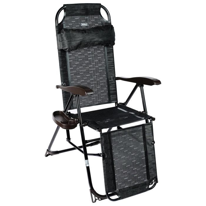 Кресло - шезлонг Nika, с полкой, 82 x 70 x 116 см, цвет венге Кресло - шезлонг Nika, с полкой, 82 x 70 x 116 см, цвет венге