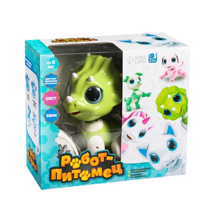 Робот динозавр «Питомец» IQ BOT, на пульте управления, интерактивный: звук, свет, на батарейках Робот динозавр «Питомец» IQ BOT, на пульте управления, интерактивный: звук, свет, на батарейках