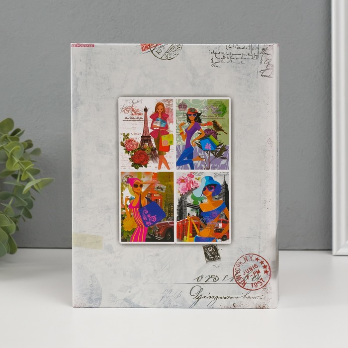 Фотоальбом на 200 фото 10х15 см Фотоальбом на 200 фото 10х15 см "Шопинг по Европе" МИКС 23х18х5 см