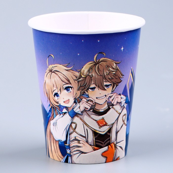 Набор бумажной посуды одноразовый Аниме&raquo;: 6 тарелок, 1 гирлянда, 6 стаканов