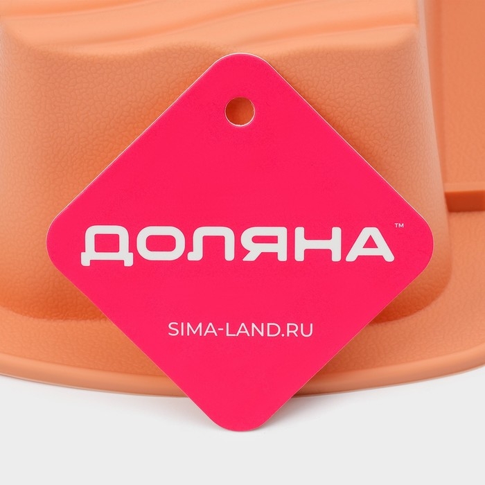 Форма для выпечки Доляна &laquo;Хлеб. Полосы&raquo;, силикон, 27,5&times;13,5&times;7 см, внутр.размер 23,5&times;11 см, цвет персиковый