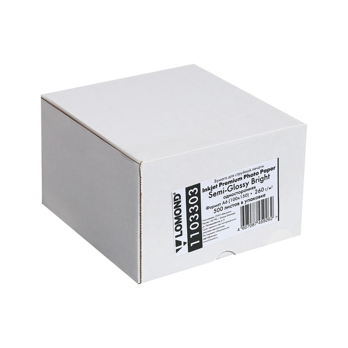 Фотобумага для струйной печати A6, 500 листов LOMOND, полуглянцевая блок 260 г/м² (1103303) Фотобумага для струйной печати A6, 500 листов LOMOND, полуглянцевая блок 260 г/м² (1103303)