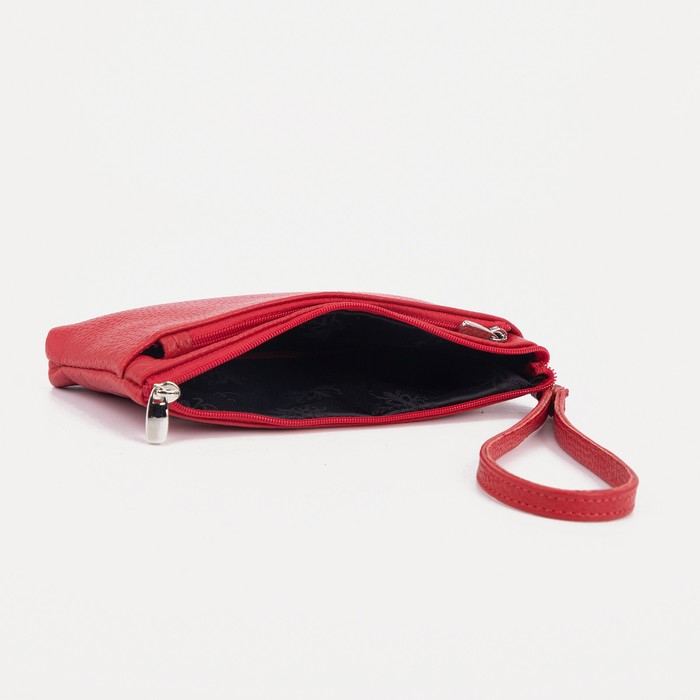 Кошелёк-ключница женский на молнии, цвет красный Кошелёк-ключница женский на молнии, цвет красный