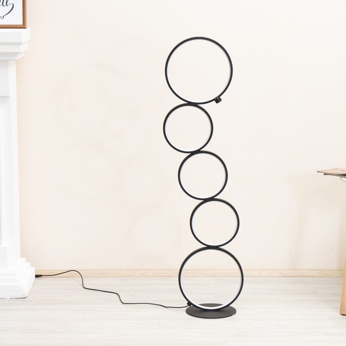 Торшер 16662/1BK LED 45Вт черный 30х30х115 см