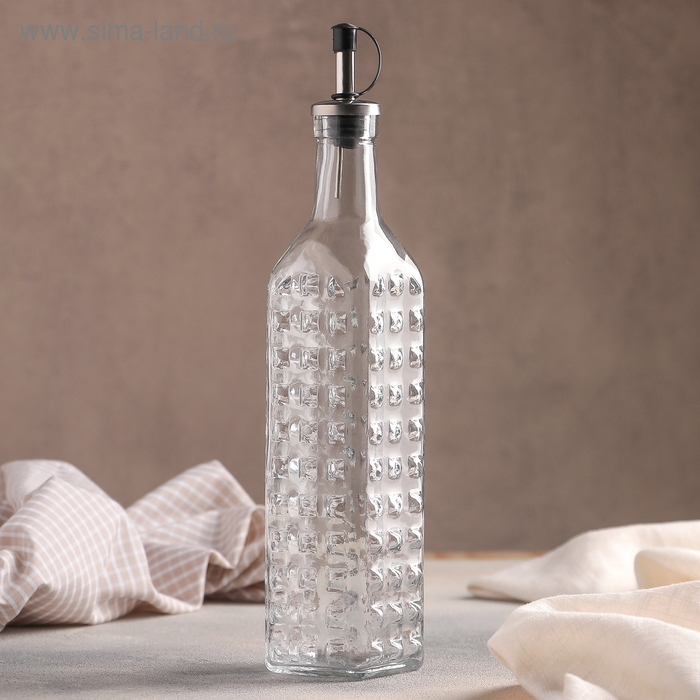 Бутылка стеклянная для соусов и масла с бугельным замком Доляна &laquo;Шипы&raquo;, 500 мл, 5,5&times;29 см