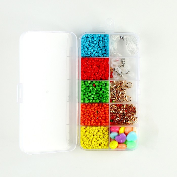 Набор для создания украшений «Бусины», набор 6 цветов, фурнитура, леска Набор для создания украшений «Бусины», набор 6 цветов, фурнитура, леска
