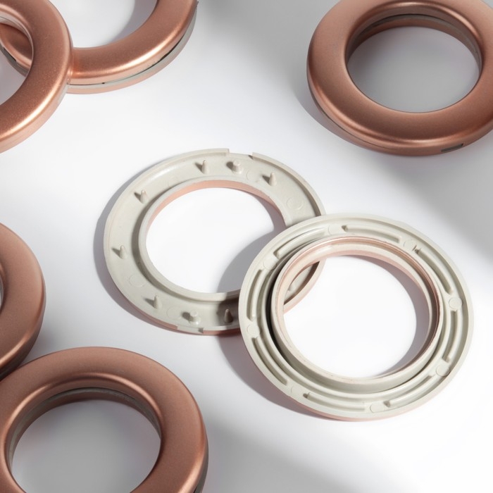 Люверсы для штор, d = 3,4/5,5 см, 10 шт, цвет медный Люверсы для штор, d = 3,4/5,5 см, 10 шт, цвет медный