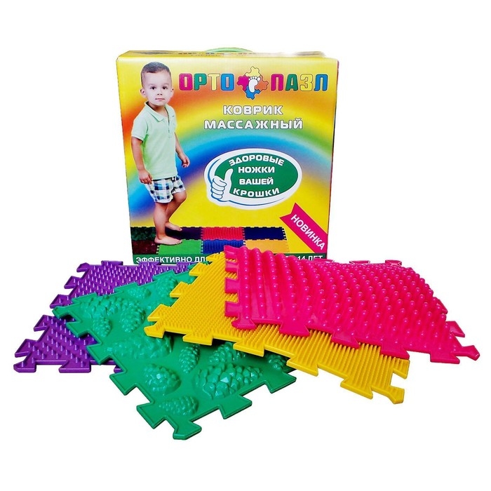 Модульный массажный коврик «Лес», 8 модулей, 4 вида, цвет МИКС Модульный массажный коврик «Лес», 8 модулей, 4 вида, цвет МИКС