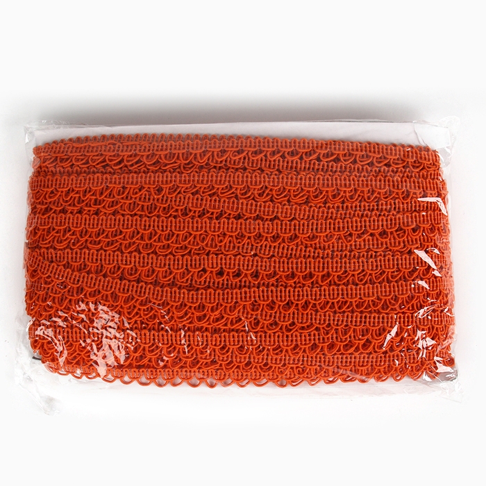 Тесьма «Фестоны» оранжевая, шириной 1,3 см, по 50 м Тесьма «Фестоны» оранжевая, шириной 1,3 см, по 50 м